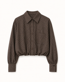 FANNY // cropped check blouse