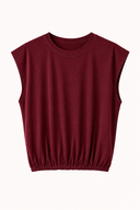 REMY // basic tshirt top bordeaux