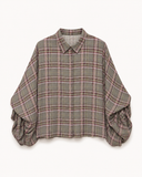 LOISA // check blouse grijs