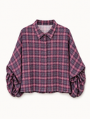 LOISA // check blouse bordeaux