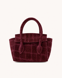 FLORANCE // suede croco bag bordeaux