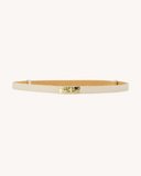 GARCIA // leather belt classic grain ecru