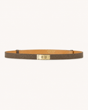 GARCIA // leather belt classic grain taupe
