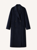 AMÉLIE // Luxury wool blend coat donkerblauw