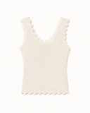 ISLA // ruffle tanktop ecru