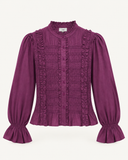 SLOANY // An'ge ruffle blouse plum