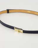 GARCIA // leather belt classic grain donkerblauw