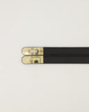 GARCIA // leather belt classic grain zwart