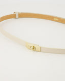 GARCIA // leather belt classic grain off white