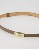 GARCIA // leather belt classic grain taupe