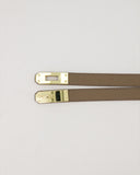 GARCIA // leather belt classic grain taupe
