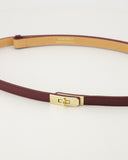GARCIA // leather belt classic grain bordeaux