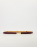 GARCIA // leather belt classic grain bordeaux