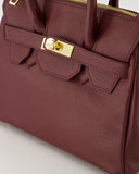 BIRDIE // teatro leather bag bordeaux