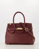 BIRDIE // teatro leather bag bordeaux