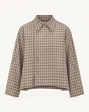 ALLY // check blouse taupe