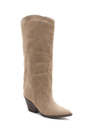 TATE // beige western boots
