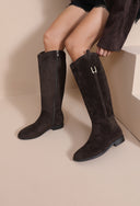 KIKKI // buckle boots donkerbruin