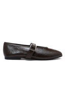 NOËLLE // buckle balerina bruin