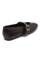 NOËLLE // buckle balerina bruin