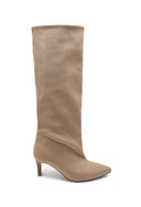 BIBY // suede kneeboots beige