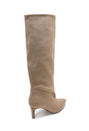 BIBY // suede kneeboots beige