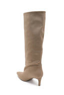 BIBY // suede kneeboots beige