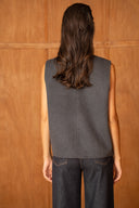 VIVIENNE // wool gilet grijs