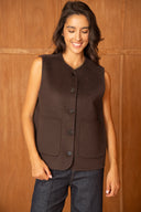 VIVIENNE // wool gilet bruin