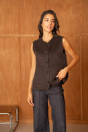 VIVIENNE // wool gilet bruin