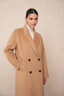 AMÉLIE // Luxury wool blend coat camel
