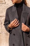 AMÉLIE // Luxury wool blend coat grijs