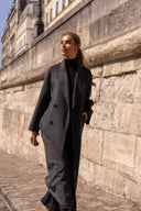 AMÉLIE // Luxury wool blend coat grijs