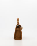 GRACE // teatro suede bag cognac