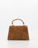 GRACE // teatro suede bag cognac