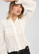 SLOANY // An'ge ruffle blouse ecru