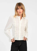 SLOANY // An'ge ruffle blouse ecru