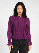 SLOANY // An'ge ruffle blouse plum