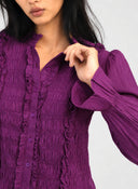 SLOANY // An'ge ruffle blouse plum