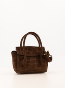 FLORANCE // suede croco bag bruin