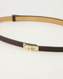 GARCIA // leather belt classic grain donkerbruin