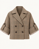 DIDI // check cropped jacket