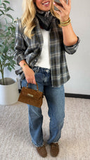 MAEVE // check blouse grijs
