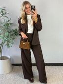 GRIS // ambika pantalon donkerbruin
