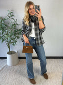 MAEVE // check blouse grijs