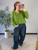 LÉNA // knit vest groen