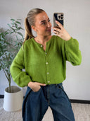 LÉNA // knit vest groen