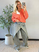TIARA // Double Waist Queen hearts jeans