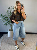 LOISA // check blouse bruin