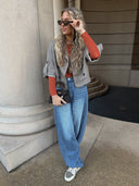 DIDI // check cropped jacket